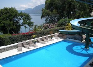 Swimming pool, Posada de Don Rodrigo, Lake Atitlan