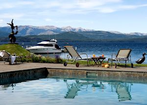 View from the pool at Hotel el Casco, Bariloche