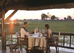 Romantic dinner, Eagle Island Camp, Gunn's Concession