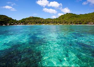 View of the resort from the sea, Haad Tien Beach Resort, Koh Tao