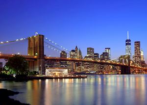 Brooklyn Bridge sunset, Manhattan, New York 