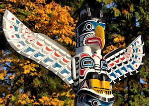 Totem pole in Stanley Park, Vancouver