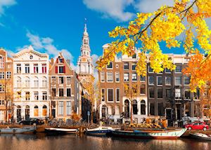 Amsterdam canal in the autumn