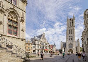 Town square of Ghent, Belgium