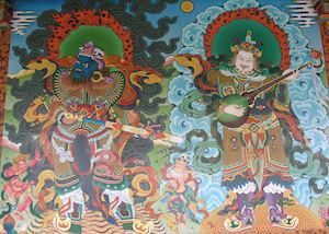 Wall painting, Golden Temple, Bylakuppe