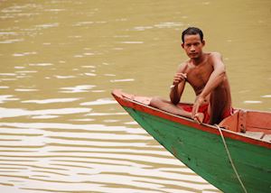 Boatman in Koh Kong, Cambodia