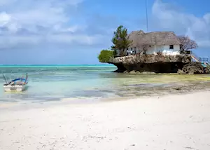 The Rock Restaurant, North of Dongwe beach. Zanzibar