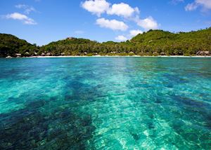 View of the resort from the sea, Haad Tien Beach Resort, Koh Tao