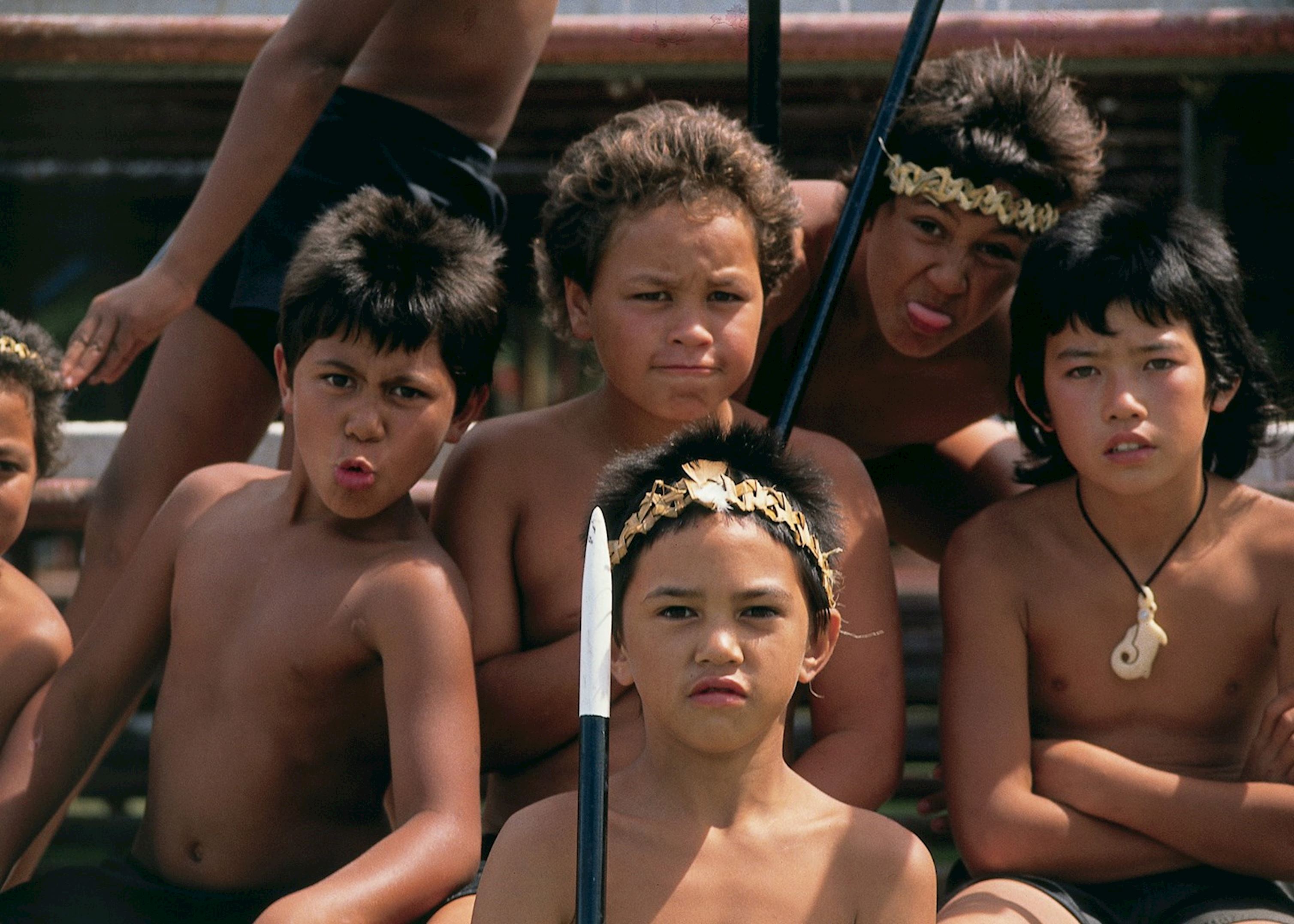 Young Maori children Young Maori children