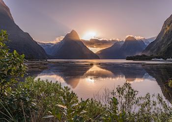Sunset over Milford Sound