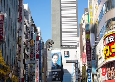 Godzilla seen from the Gracery Shinjuku