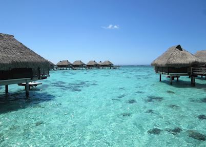 Overwater Bunaglows at Hilton Moorea Lagoon Resort & Spa