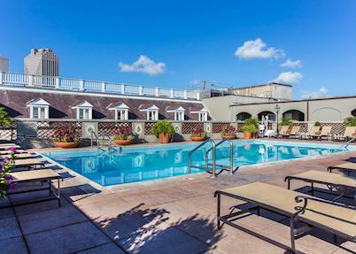 Rooftop pool at Omni Royal Orleans