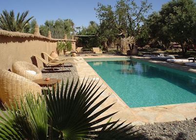 Pool area, Les Jardins de Skoura, Skoura