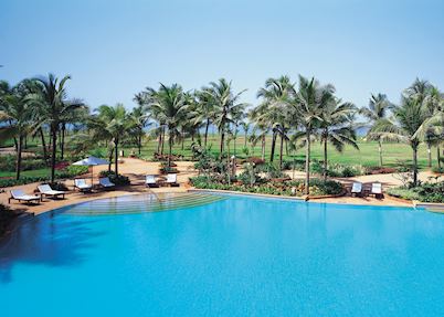 Swimming pool at Taj Exotica, South Goa