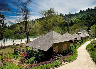 Beachfront villas, Bunga Raya Island Resort