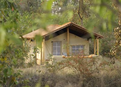 Tented accommodation at Shergarh, Kanha National Park