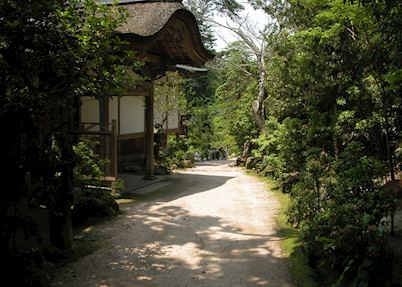 Exterior view of the Iwaso Ryokan, Miyajima