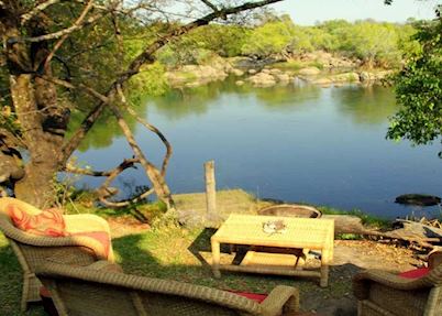 Family chalet garden area,Kaingu Safari Lodge,Kafue National Park
