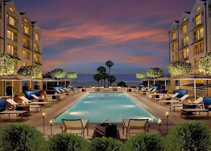 Loews Santa Monica Hotels In Los Angeles Audley Travel Pool Loews Hotel Santa Monica Los Angeles