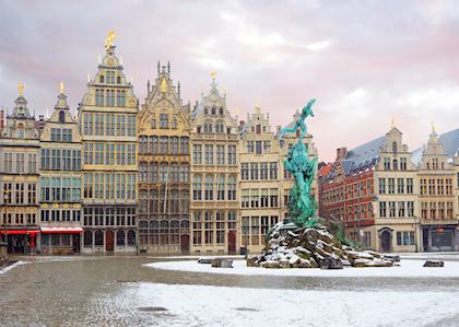 Winter at Grote Markt, Antwerp
