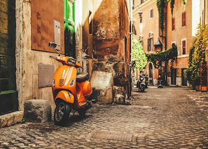 Street view in Trastevere, Rome