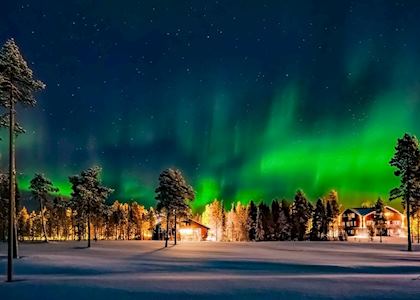 Aurora borealis in Levi, Finnish Lapland