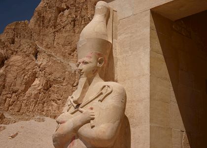 Statue of Hatshepsut at her temple, West Bank at Luxor