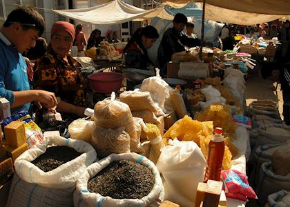 Food Traders, Urgut Market, Uzbekistan