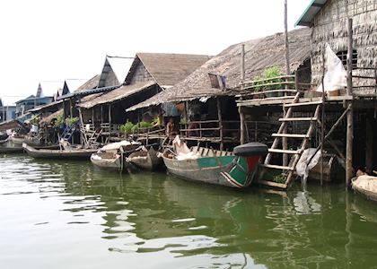 Street life in Kompong Phluk on the Tonle Sap Lake