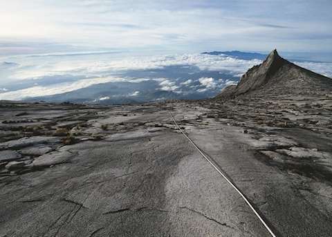 The summit of Mount Kinabalu, Malaysian Borneo The summit of Mount Kinabalu, Malaysian Borneo