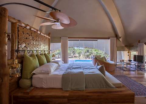 Cabin interior, Chena Huts , Yala National Park Cabin interior, Chena Huts , Yala National Park