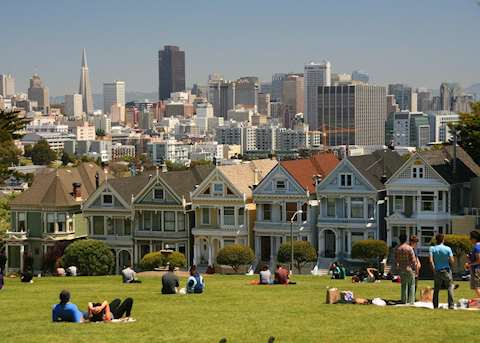 Painted Ladies, Alamo Square, San Francisco Painted Ladies, Alamo Square, San Francisco