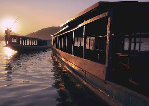 Sunset on the Mekong, Laos Sunset on the Mekong, Laos