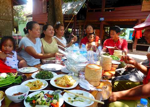 Champasak local life walking tour Champasak local life walking tour