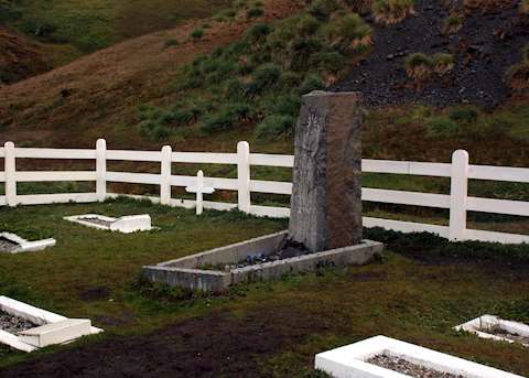 Shackleton's grave, Grytviken, South Georgia Shackleton's grave, Grytviken, South Georgia