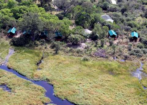 Sango Safari Camp from the air Sango Safari Camp from the air