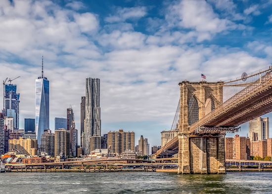 Brooklyn Bridge and cityscape New York 