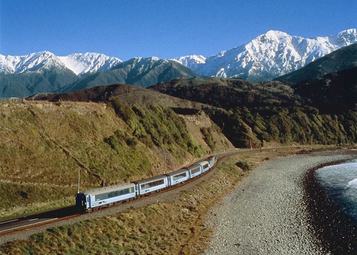 The Coastal Pacific train, New Zealand The Coastal Pacific train, New Zealand
