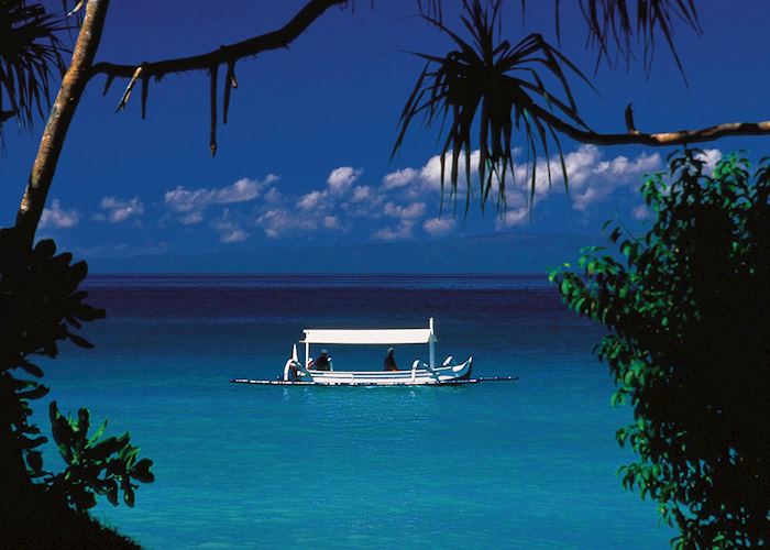 Azure blue waters in Indonesia