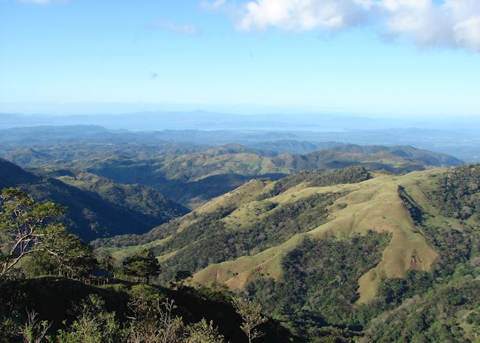 Scenic view driving from Monteverde National Park