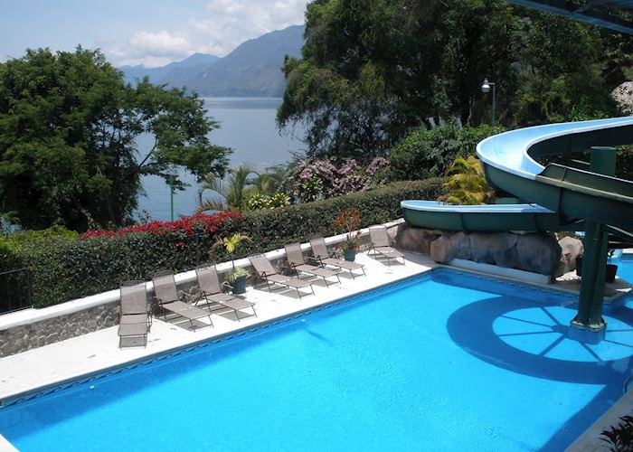 Swimming pool, Posada de Don Rodrigo, Lake Atitlan