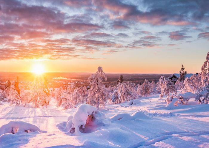 Wintry scenery in Swedish Lapland