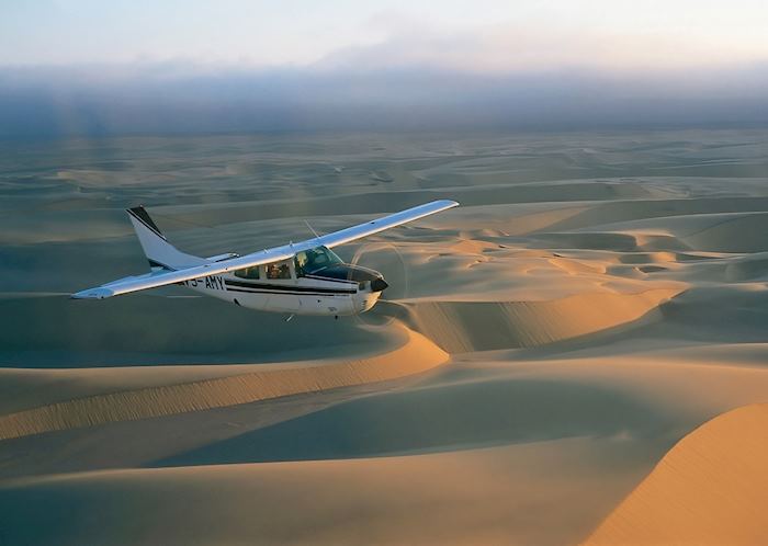 Flying over the Great Dune Sea on a Skeleton Coast Safari