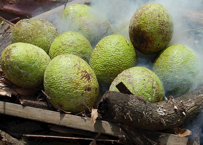 Roasting Breadfruit, St Vincent & the Grenadines