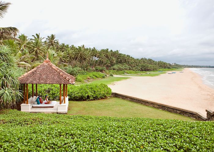 View of South Beach from the resort, Saman Villas, Bentota