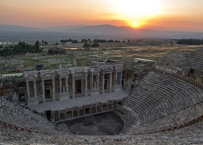Pamukkale at sunset