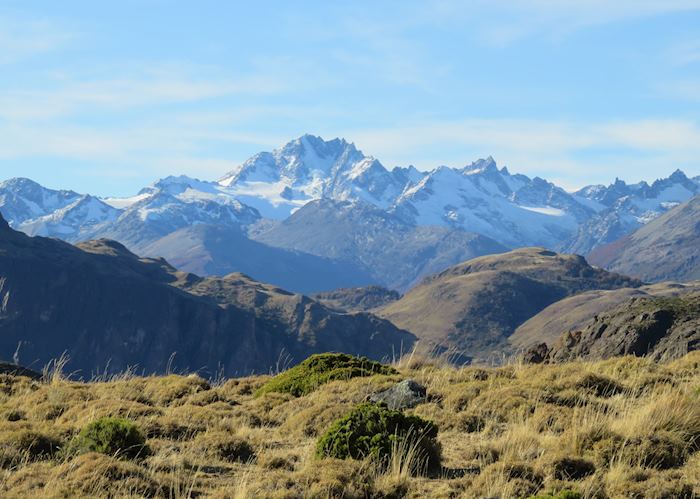 Snow-capped mountains in Parque Patagonia, Aysén