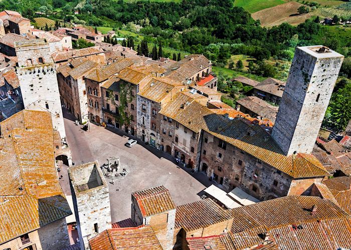 Square, San Gimignano, Tuscany