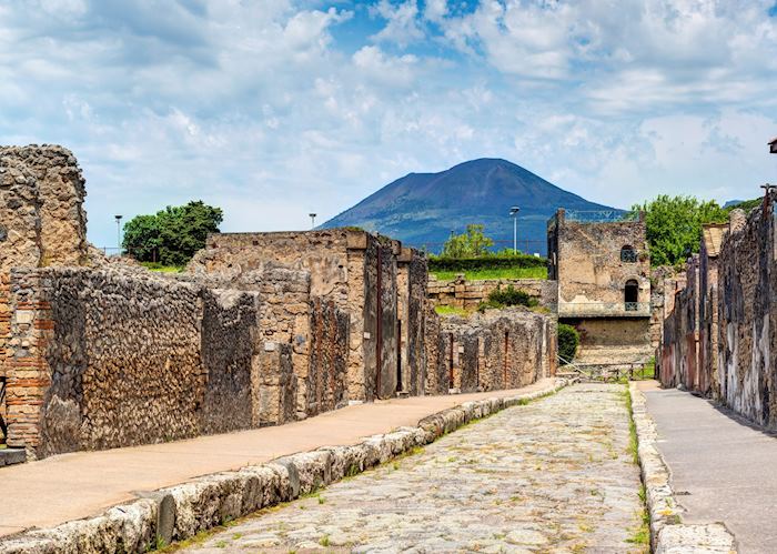 Street overlooking Vesuvius, Pompeii